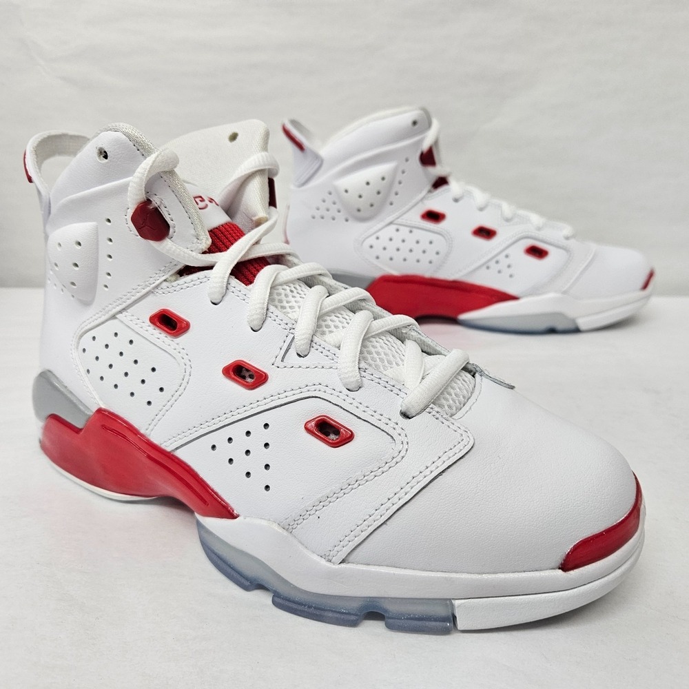 Nike Jordan 6-17-23 GS Sneakers DM1159-106 White University Red Boys Size‎ 6.5Y